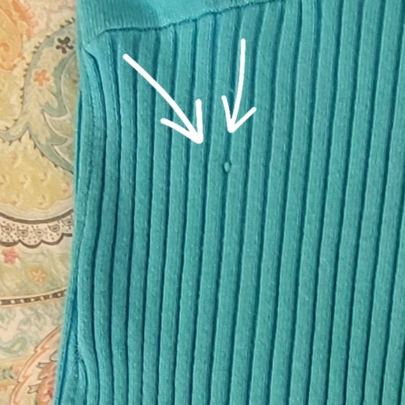 Belldini Blue Stretchy Cardigan Top - Rhinestone Zip - Size Large - Picture 8 of 9